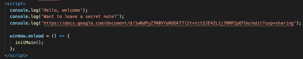 Screenshot of JavaScript code.